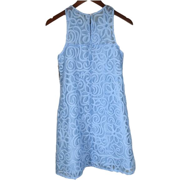 Cremieux Wendy Dress Sleeveless Lace Mini Blue sz 0 Women's Party Event NEW - Picture 2 of 10